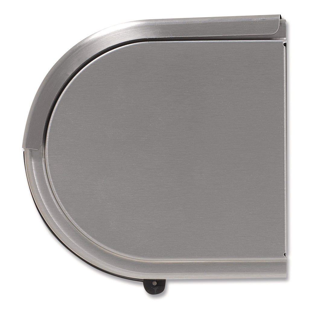 Compact Coreless Side-by-Side 2-Roll Dispenser, 10.13 x 6.75 x 7.13, Stainless Steel