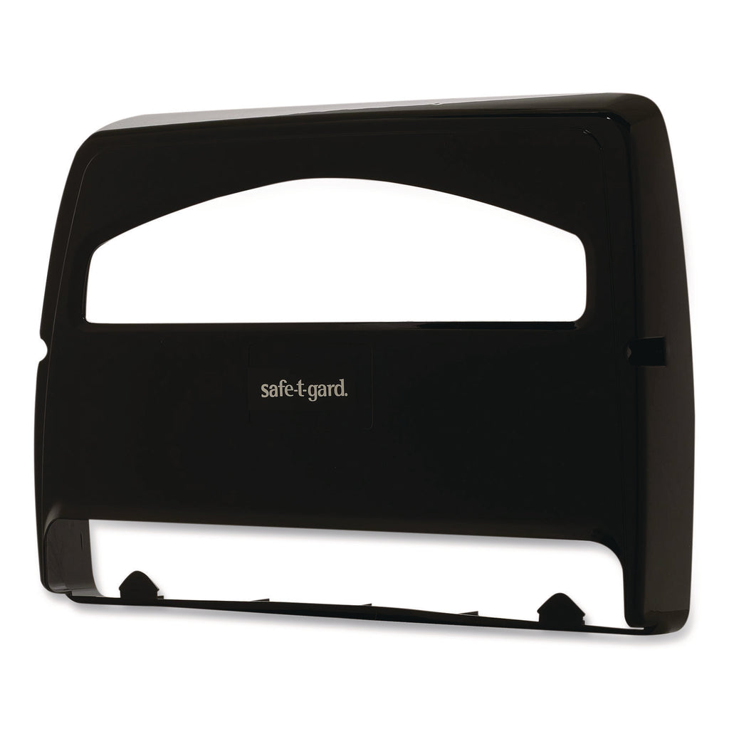 Safe-T-Gard Toilet Seat Cover Dispenser, Half-Fold, 16.38 x 2.5 x 11.75, Black