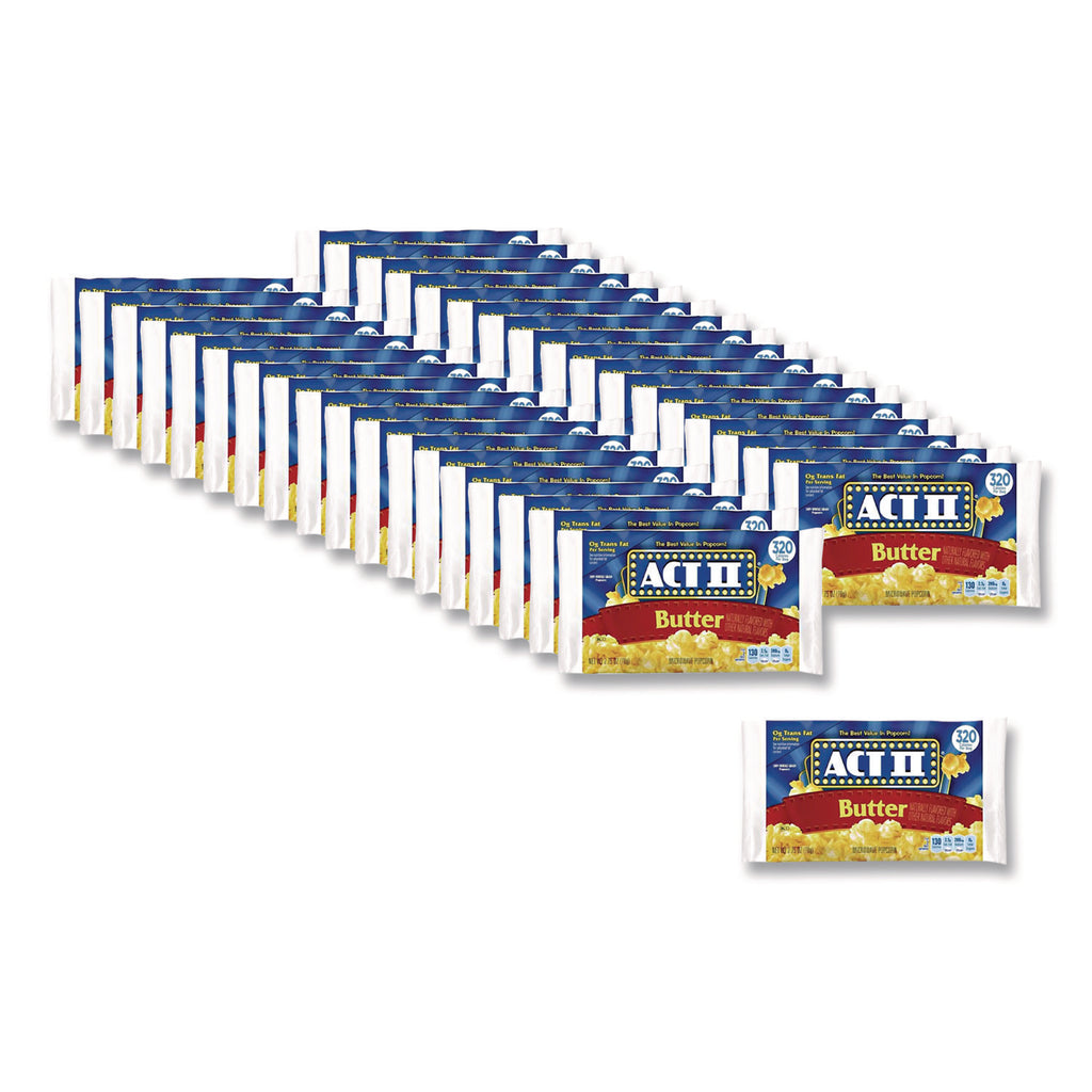 ACT II ACT II Butter Microwave Popcorn - Butter - 2.75 oz - 36 / Carton