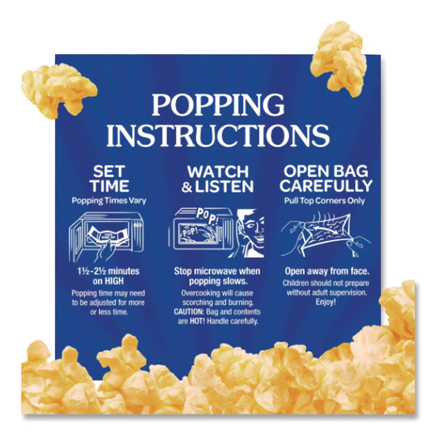 Microwave Popcorn, Light Butter, 2.75 oz Bag, 36/Carton