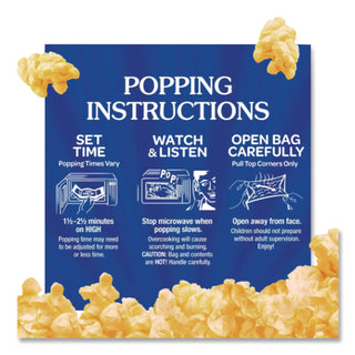 Microwave Popcorn, Light Butter, 2.75 oz Bag, 36/Carton