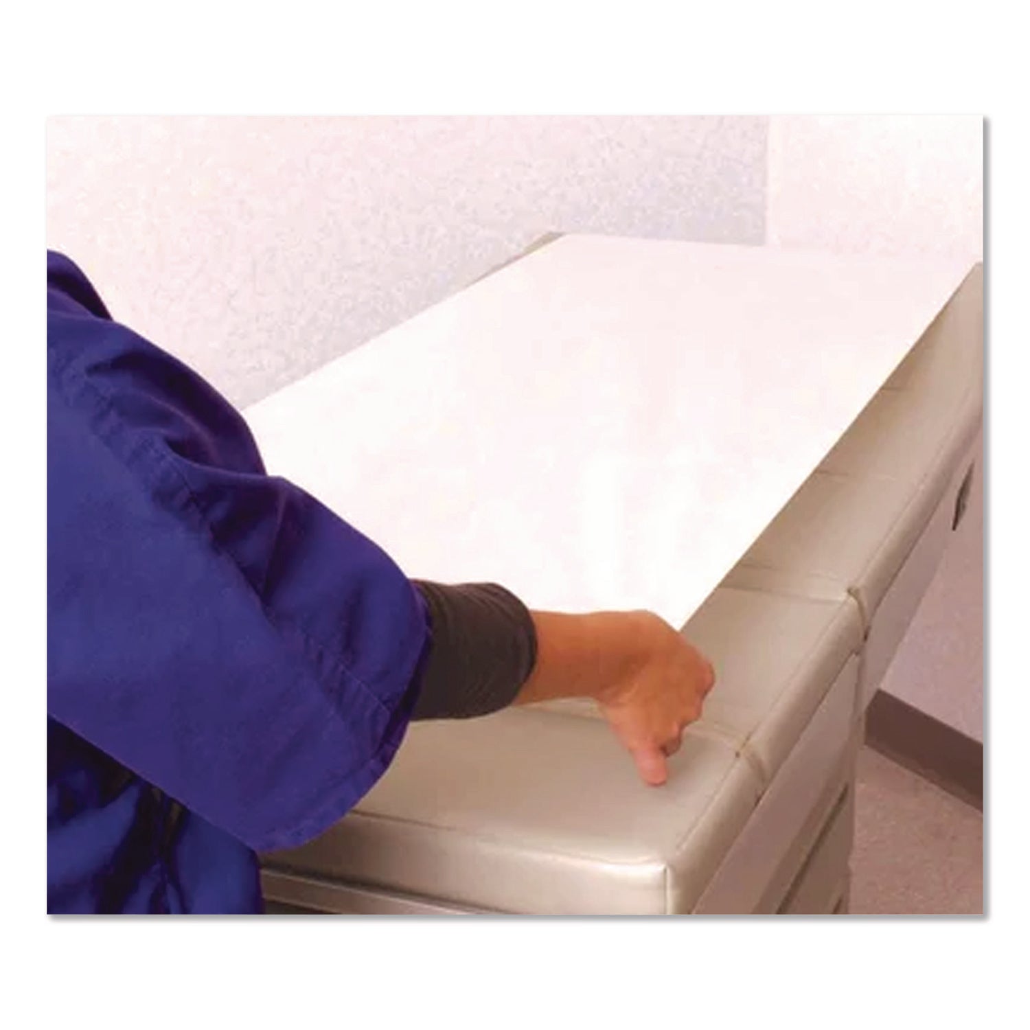 Choice Exam Table Paper Roll, Crepe Texture, 21" x 125 ft, White, 12/Carton