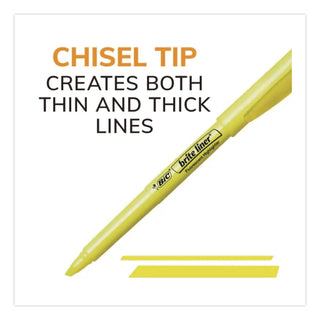 Brite Liner Highlighter, Assorted Ink Colors, Chisel Tip, Assorted Barrel Colors, 5/Set
