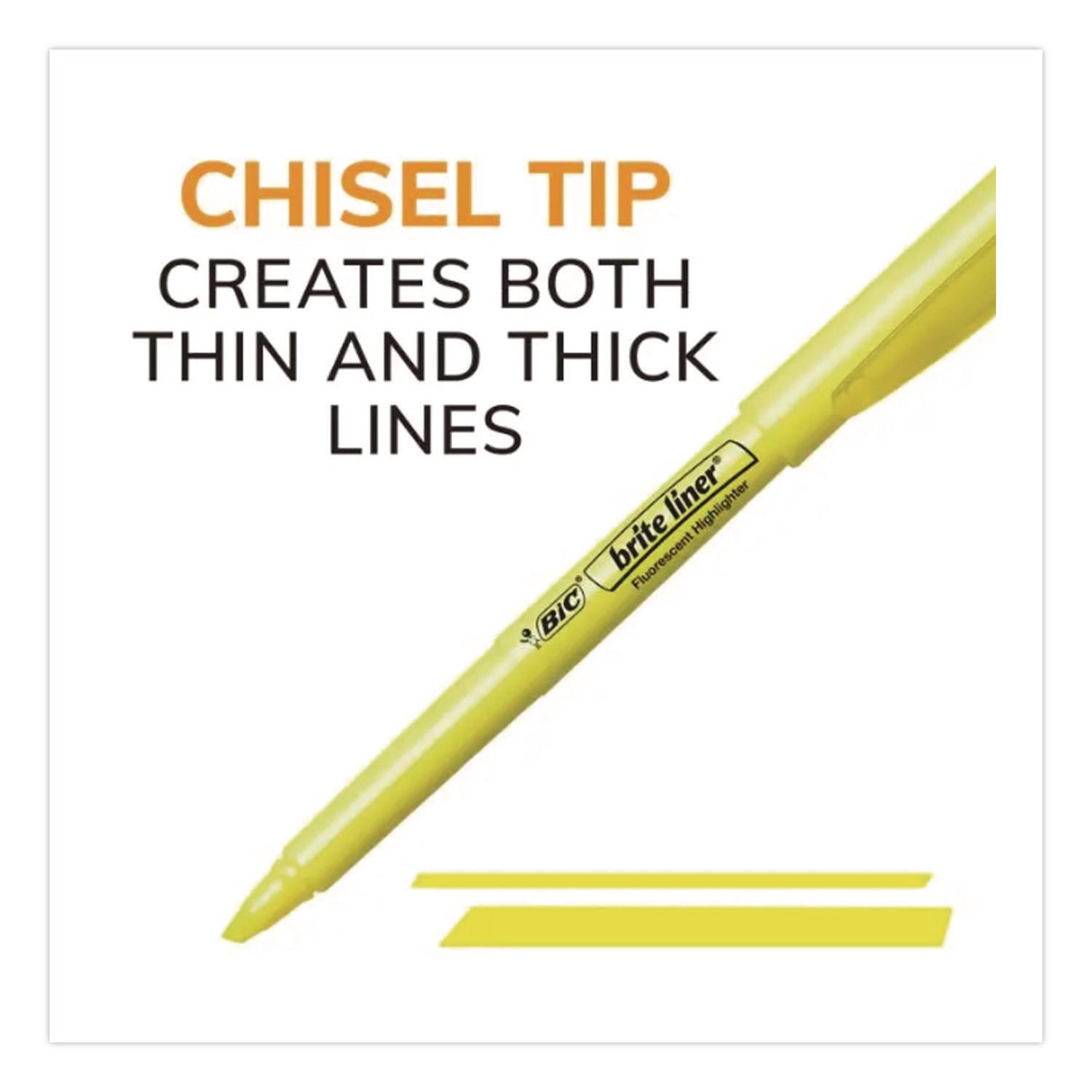 Brite Liner Highlighter, Assorted Ink Colors, Chisel Tip, Assorted Barrel Colors, 5/Set