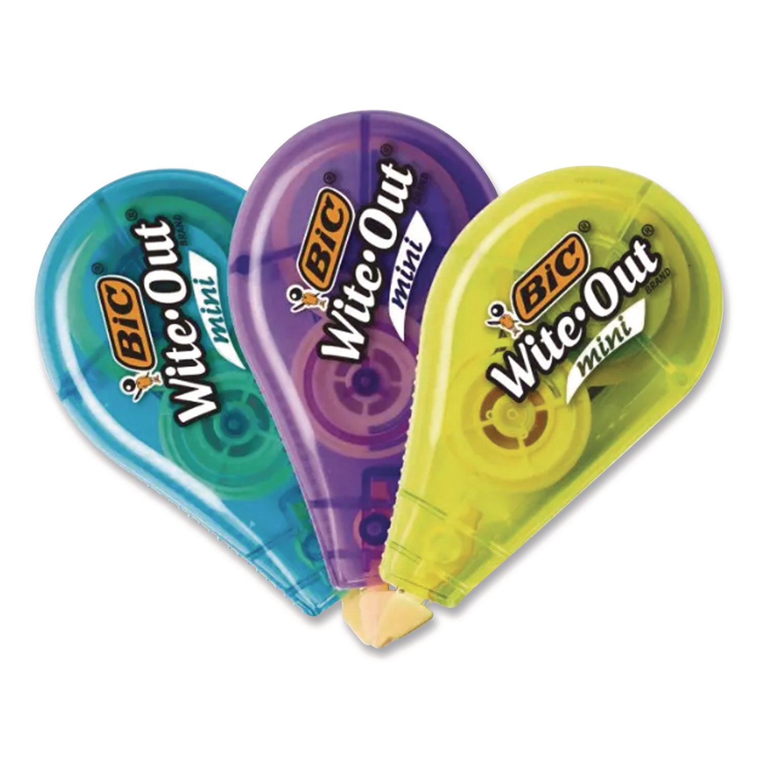 Wite-Out Brand Mini Correction Tape, Non-Refillable, 0.2" x 26.2 ft, Assorted