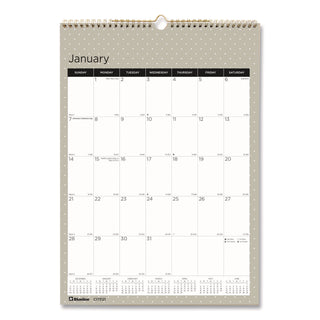 12-Month Wall Calendar, Succulent Plants Photography, 12 x 17, White/Multicolor Sheets, 12-Month (Jan to Dec): 2024