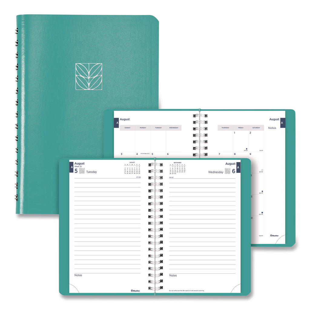 Academic Daily/Monthly Planner, 8 x 5, Cloud Blue Cover, 12-Month (Aug to July): 2023 to 2024