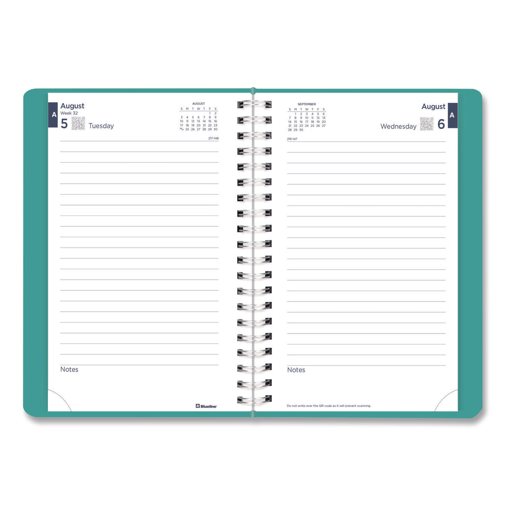 Academic Daily/Monthly Planner, 8 x 5, Cloud Blue Cover, 12-Month (Aug to July): 2023 to 2024