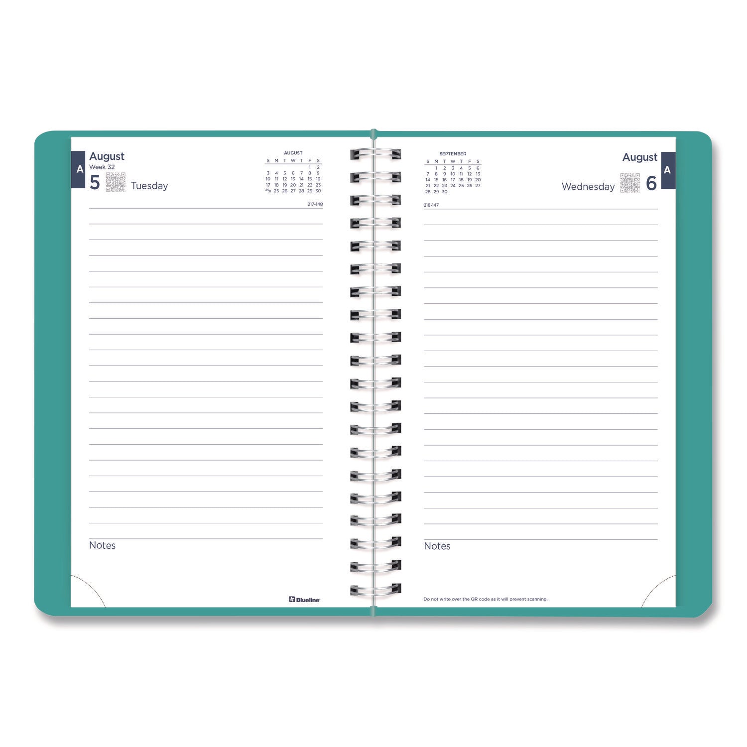 Academic Daily/Monthly Planner, 8 x 5, Cloud Blue Cover, 12-Month (Aug to July): 2023 to 2024