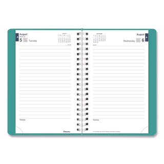 Academic Daily/Monthly Planner, 8 x 5, Cloud Blue Cover, 12-Month (Aug to July): 2023 to 2024