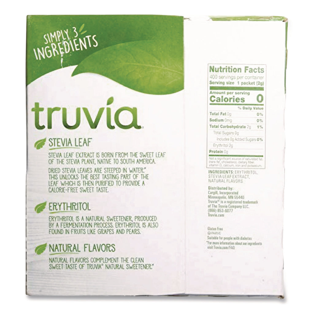 Natural Sugar Substitute, 0.07 oz Packet, 400 Packets/Box