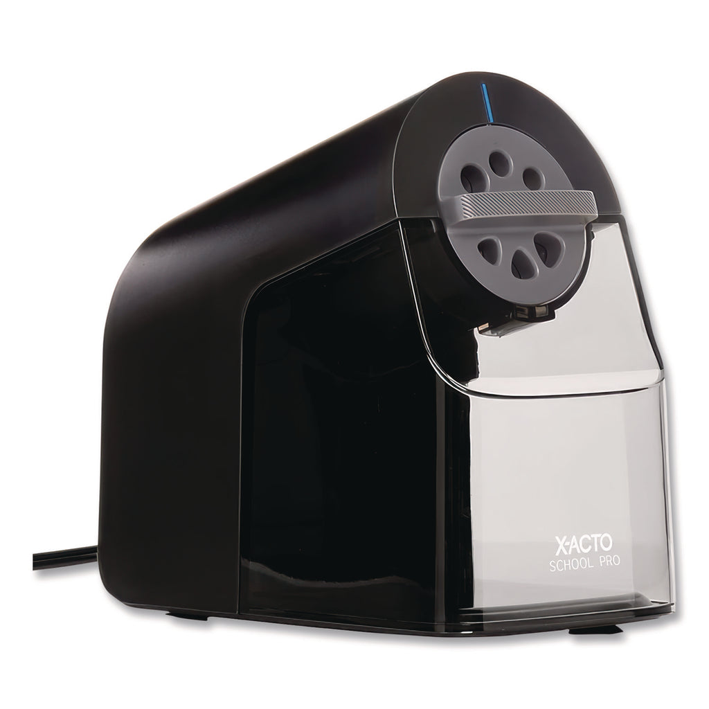Model 1670 School Pro Classroom Electric Pencil Sharpener, AC-Powered, 4 x 7.5 x 7.5, Black/Gray/Smoke
