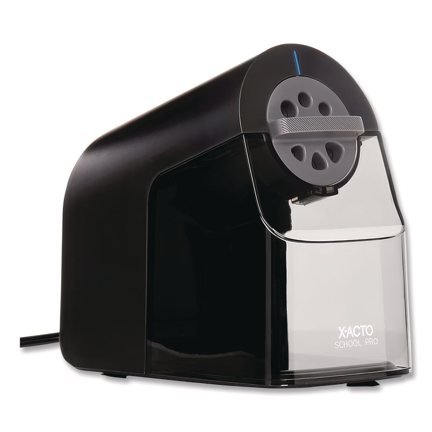Model 1670 School Pro Classroom Electric Pencil Sharpener, AC-Powered, 4 x 7.5 x 7.5, Black/Gray/Smoke