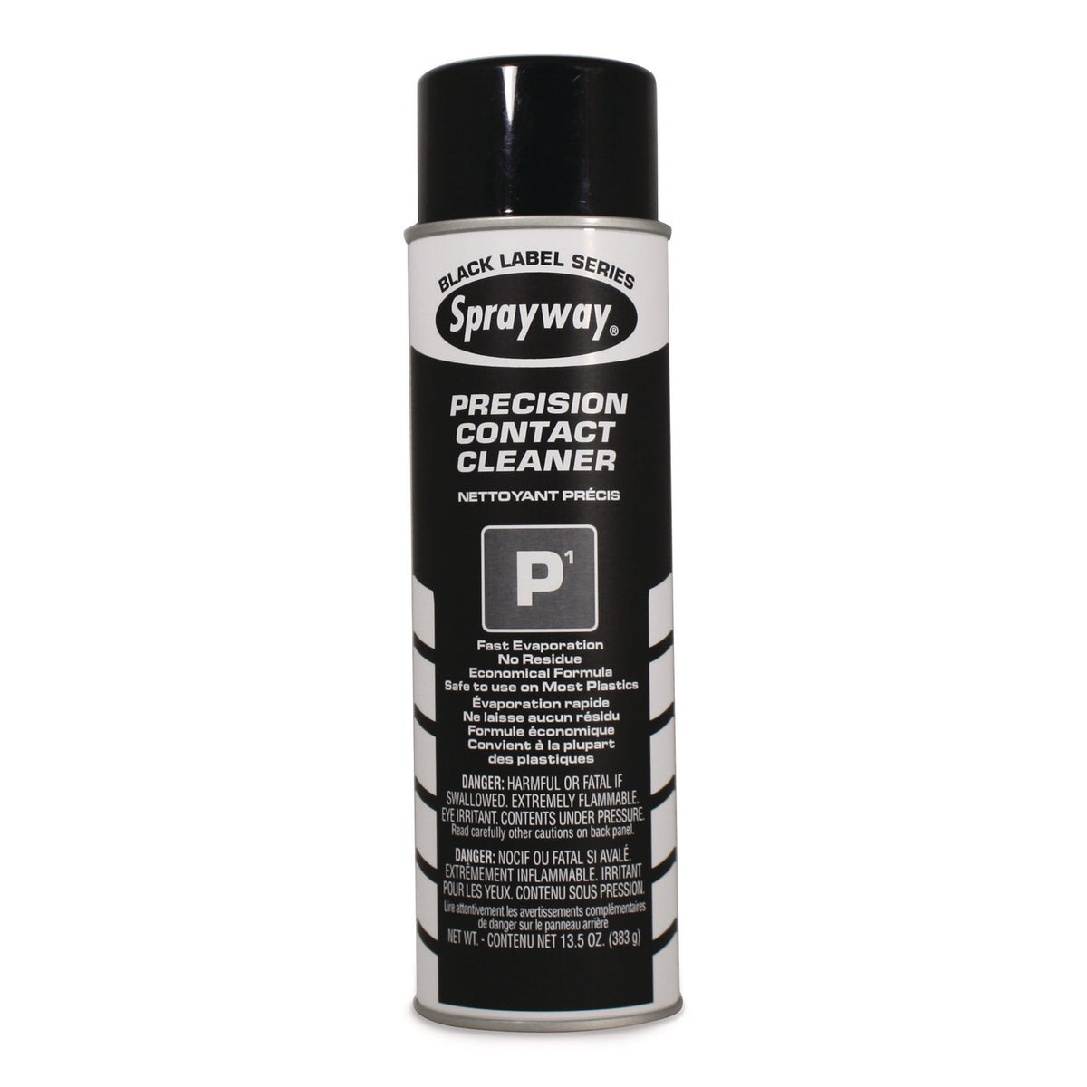 Claire P1 Precision Contact Cleaner - For Electrical Contact, Electronic Equipment - 13.50 fl oz - Non-corrosive, Non-staining, Quick Drying, Residue-free - 1 Each - Black