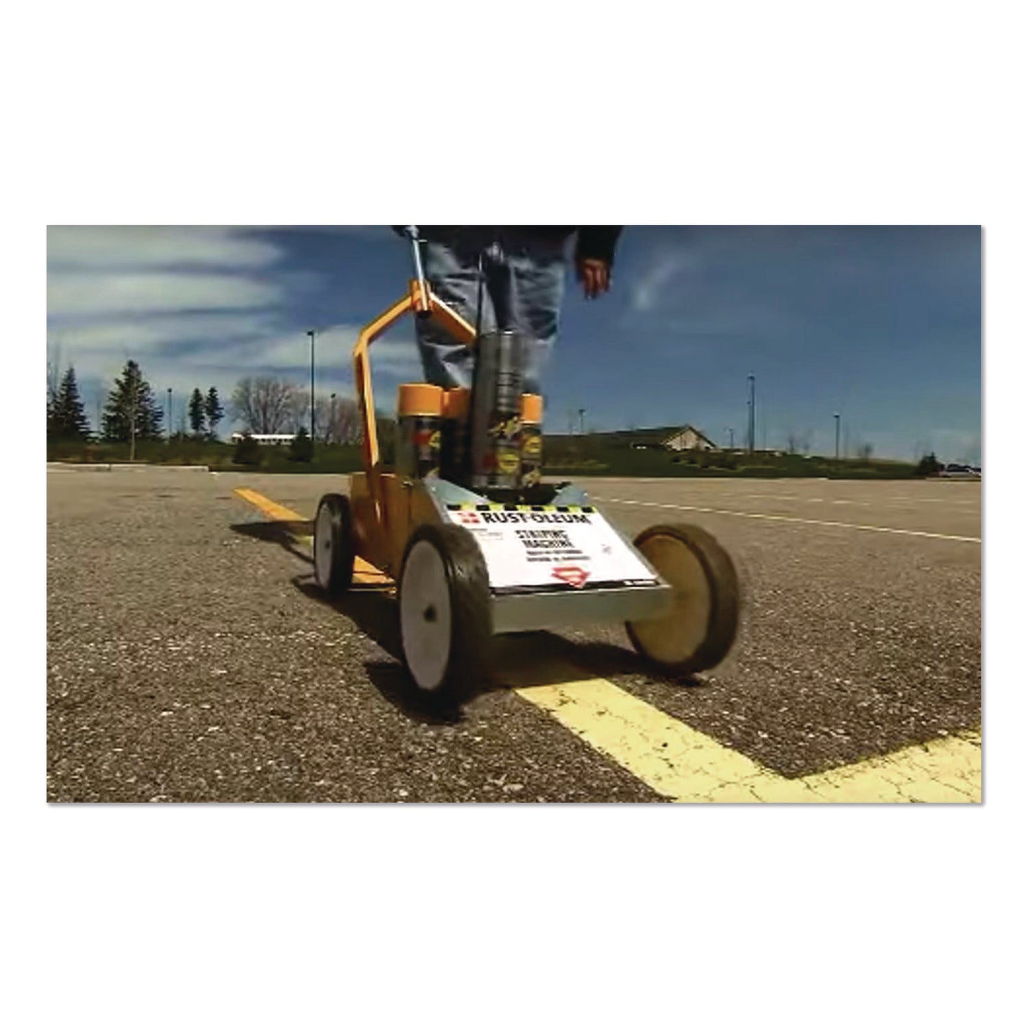 Industrial Choice Athletic Field Striping Machine, 30 3/4" Long, Yellow