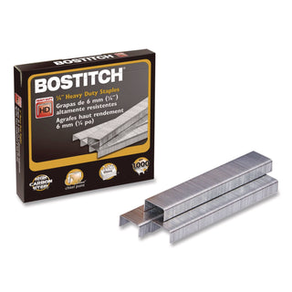 Heavy-Duty Premium Staples, 0.25" Leg, 0.5" Crown, Steel, 1,000/Box