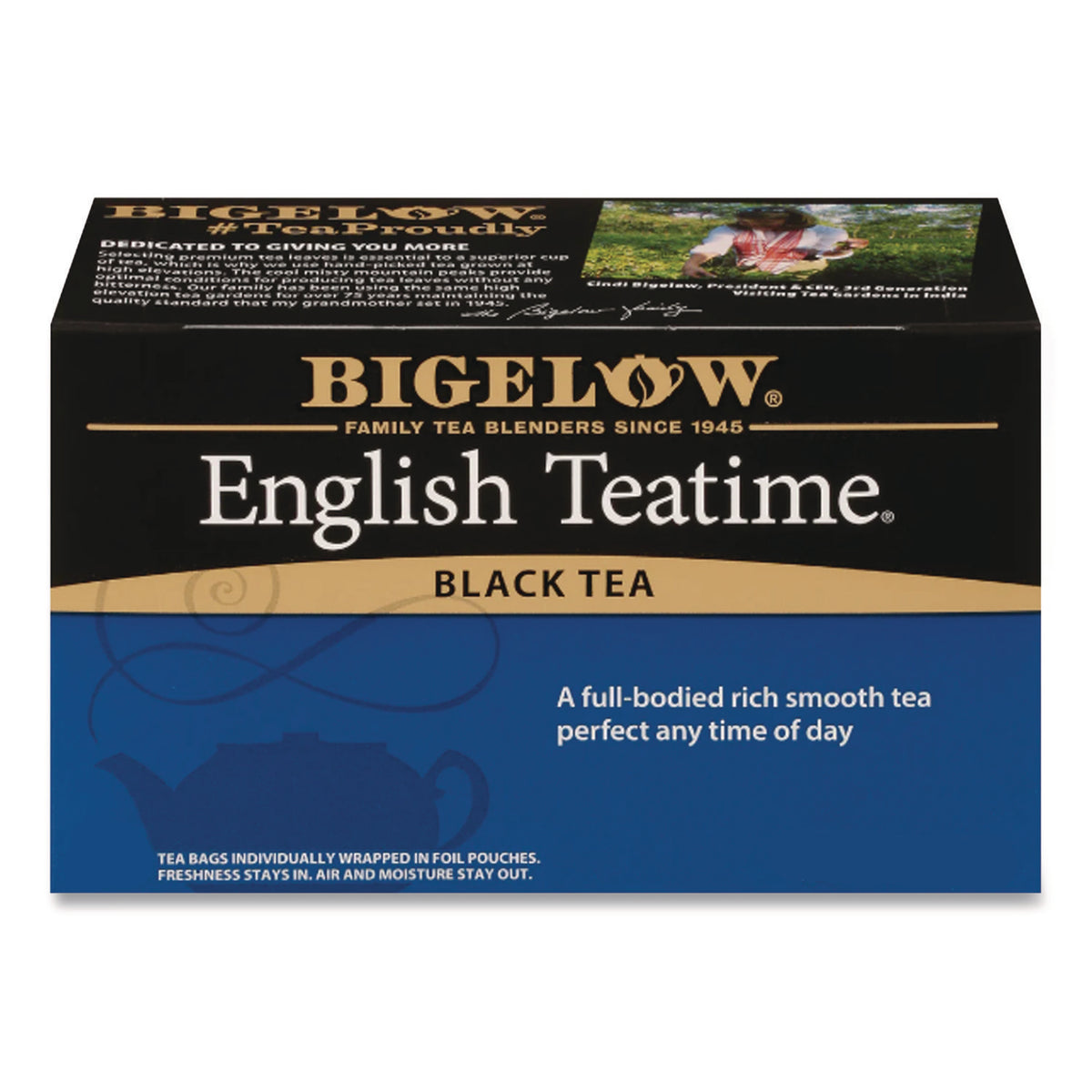 English Teatime Black Tea, 0.08 oz Tea Bag, 28/Box