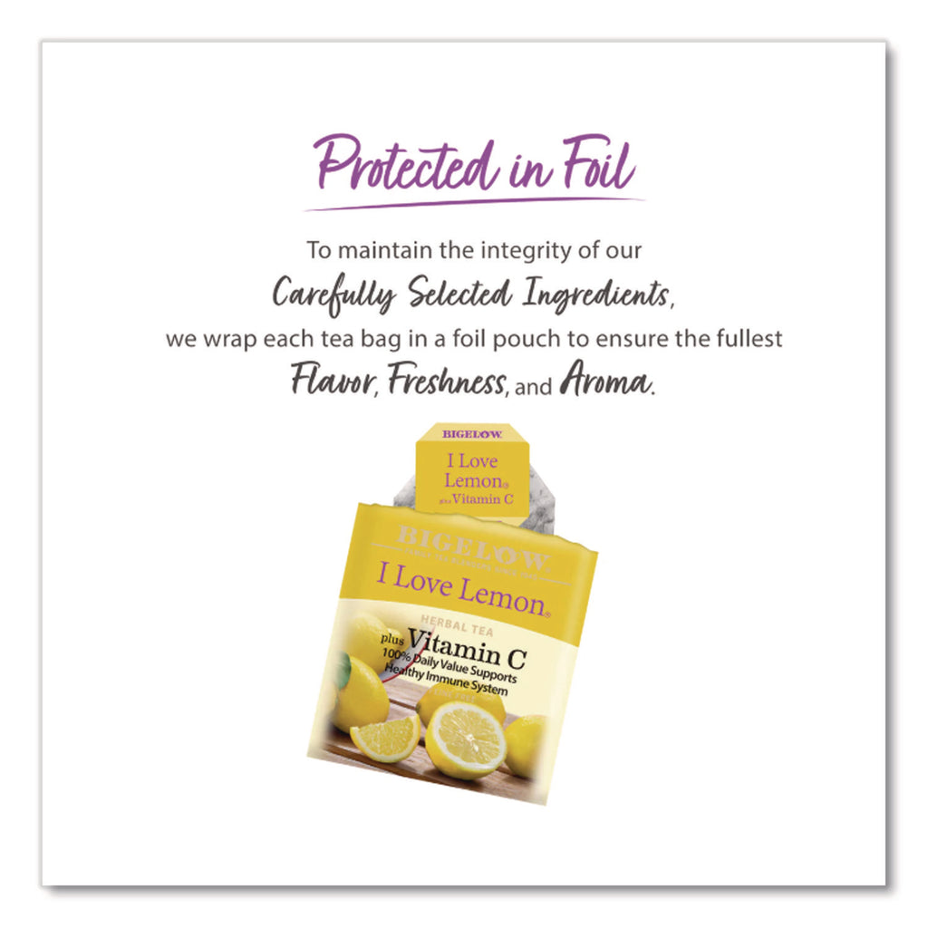 I Love Lemon Herbal Tea, 0.06 oz Tea Bag, 28/Box