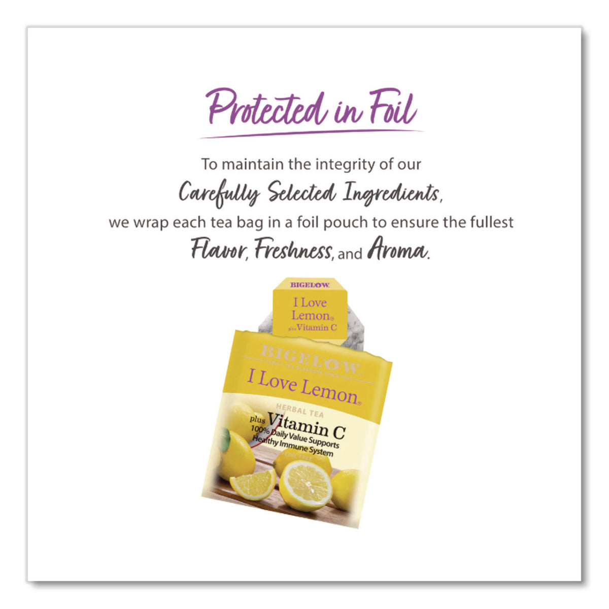 I Love Lemon Herbal Tea, 0.06 oz Tea Bag, 28/Box