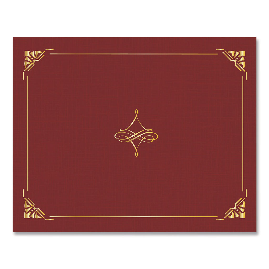 Geographics Letter Recycled Certificate Holder - 8 1/2" x 11" - Cordova, Gold - 30% Recycled - 5 / Pack