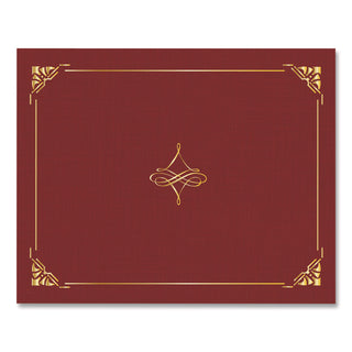 Geographics Letter Recycled Certificate Holder - 8 1/2" x 11" - Cordova, Gold - 30% Recycled - 5 / Pack