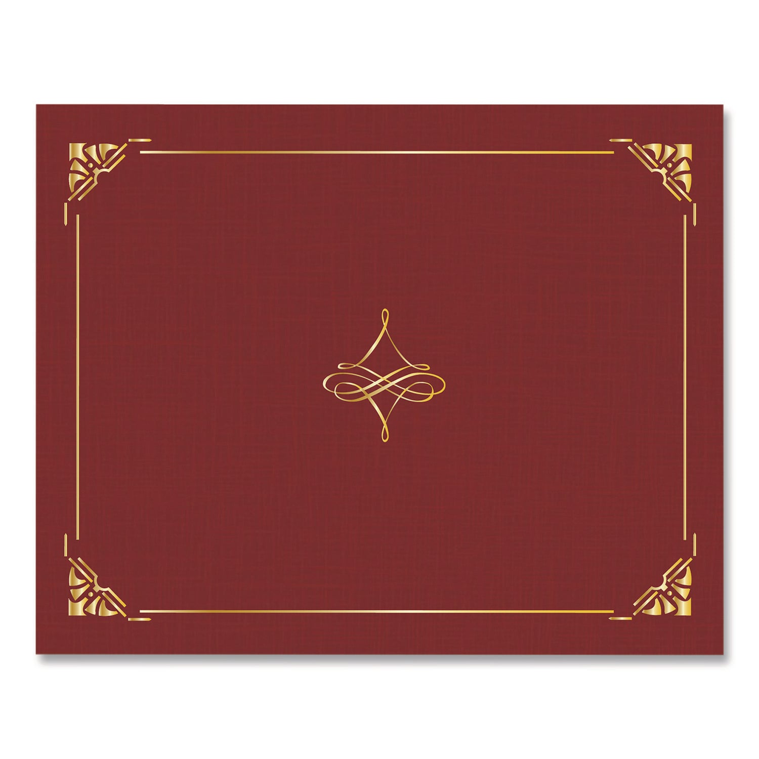 Geographics Letter Recycled Certificate Holder - 8 1/2" x 11" - Cordova, Gold - 30% Recycled - 5 / Pack