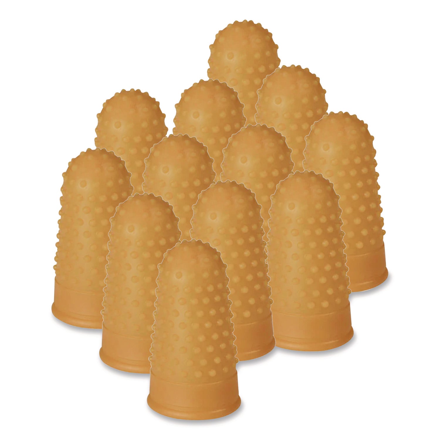 Fingertip Pads, Size 13, Extra Large, Amber, 12/Pack