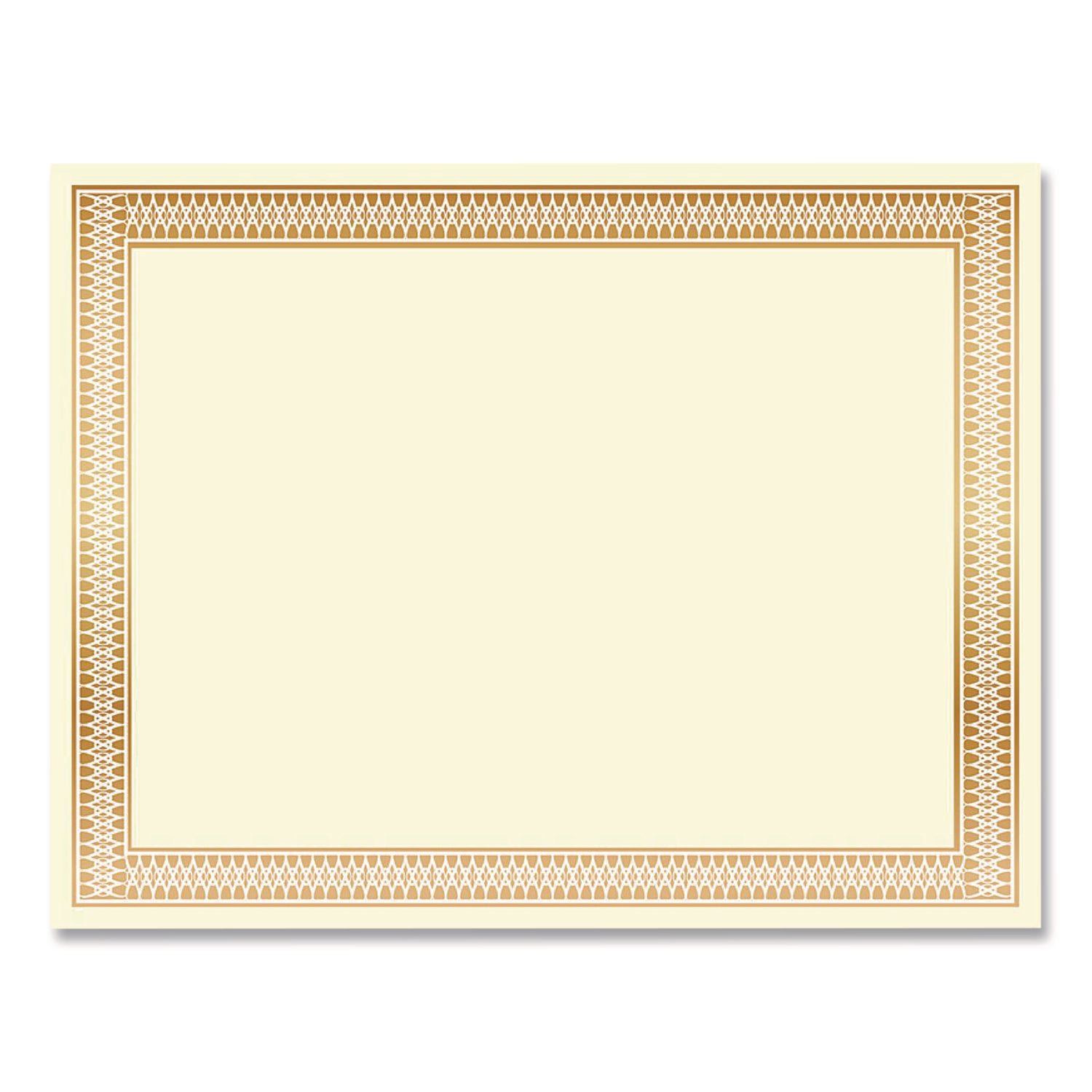 Geographics Traditional Award Certificates - 24 lb Basis Weight - 8.5" - Laser, Inkjet Compatible - Gold - 100 / Pack