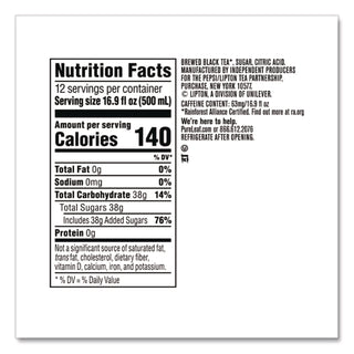 Iced Tea, Sweet Tea, 18.5 oz, 12/Carton