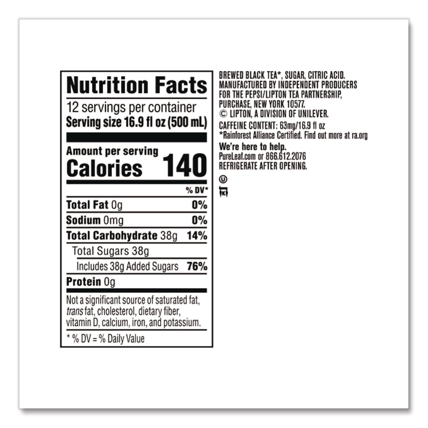 Iced Tea, Sweet Tea, 18.5 oz, 12/Carton