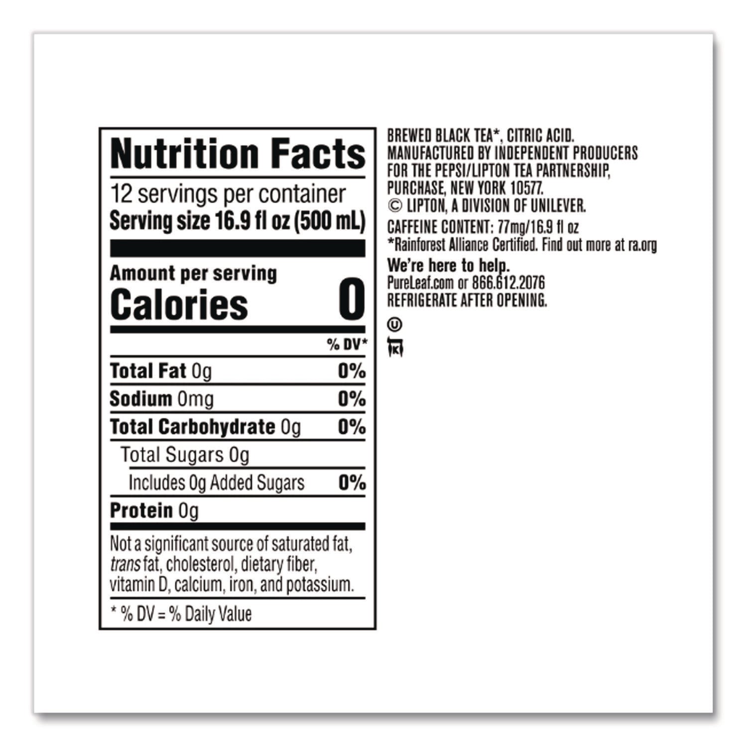 Iced Tea, Unsweetened, 18.5 oz, 12/Carton