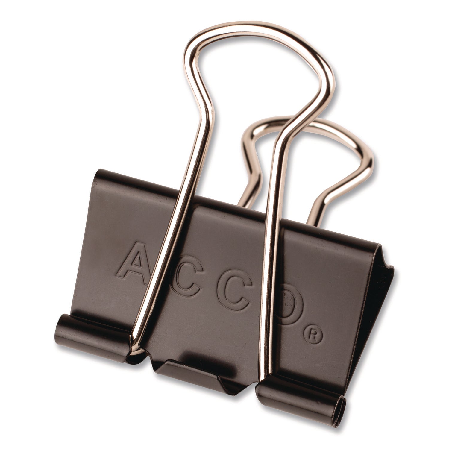 Binder Clips, Medium, Black/Silver, Dozen