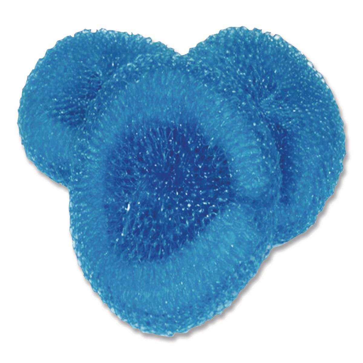 Poly Mesh Scrubbers, Blue, 3/Pack