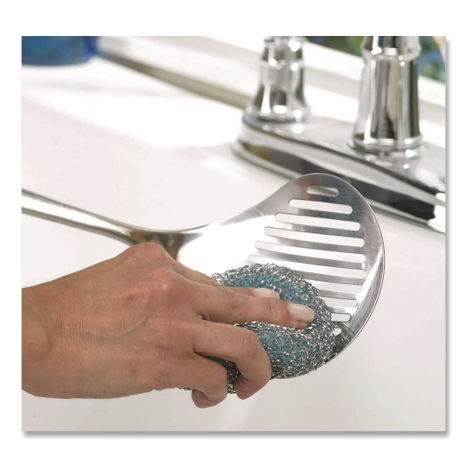 Ultra Steel Scrubbers, Gray/Silver, 3/Pack
