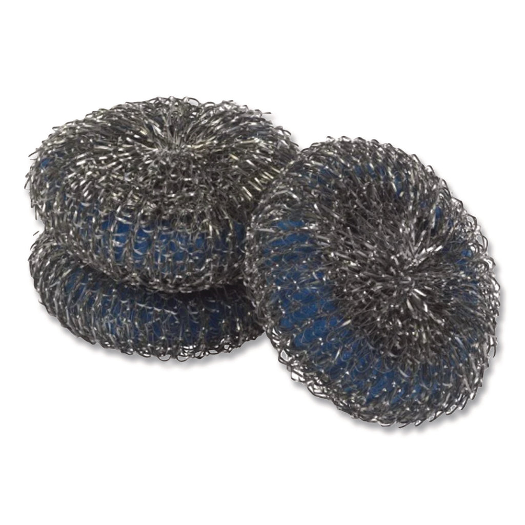 Ultra Steel Scrubbers, Gray/Silver, 3/Pack