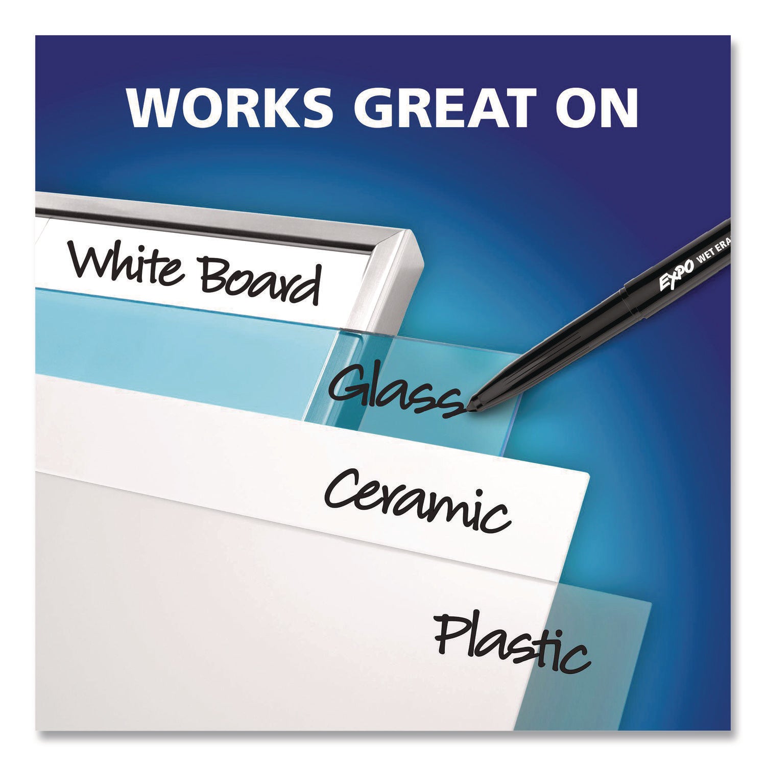 Vis-a-Vis Wet Erase Marker, Fine Bullet Tip, Black, Dozen