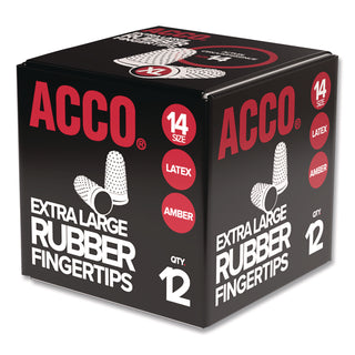 Rubber Finger Tips, 14 (X-Large), Amber, Dozen