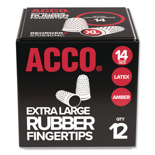 Rubber Finger Tips, 14 (X-Large), Amber, Dozen