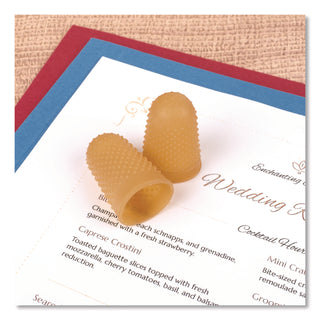 Rubber Finger Tips, 13 (Large), Amber, Dozen