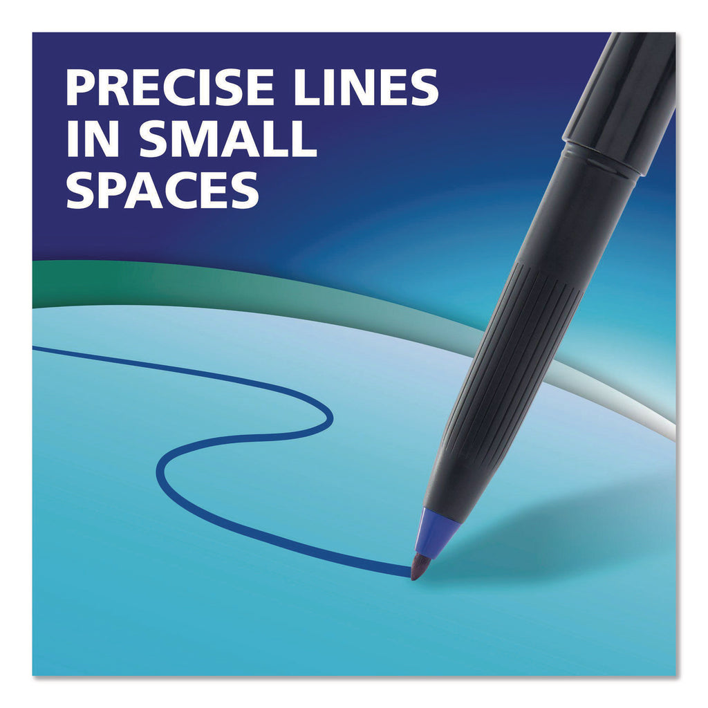 Vis-a-Vis Wet Erase Marker, Fine Bullet Tip, Blue, Dozen