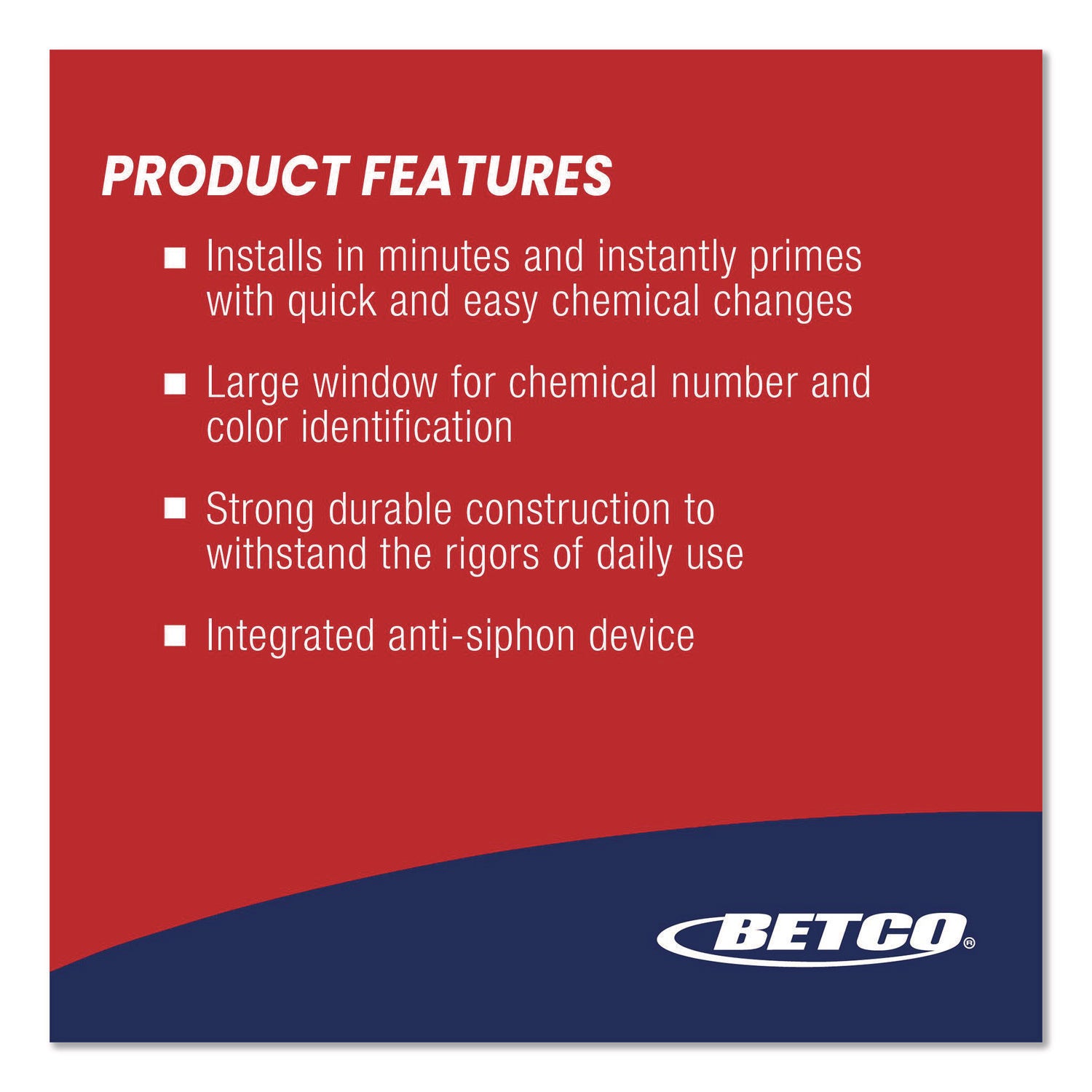 Betco Fastdraw Cleaning Chemical Dispenser