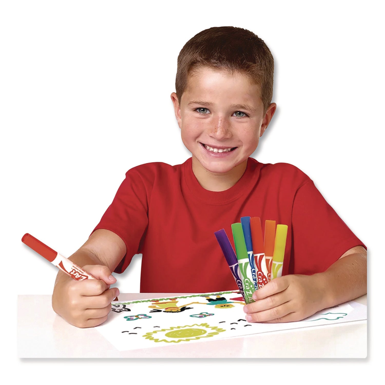 Washable Markers, Broad Bullet Tip, Assorted Colors, 64/Set
