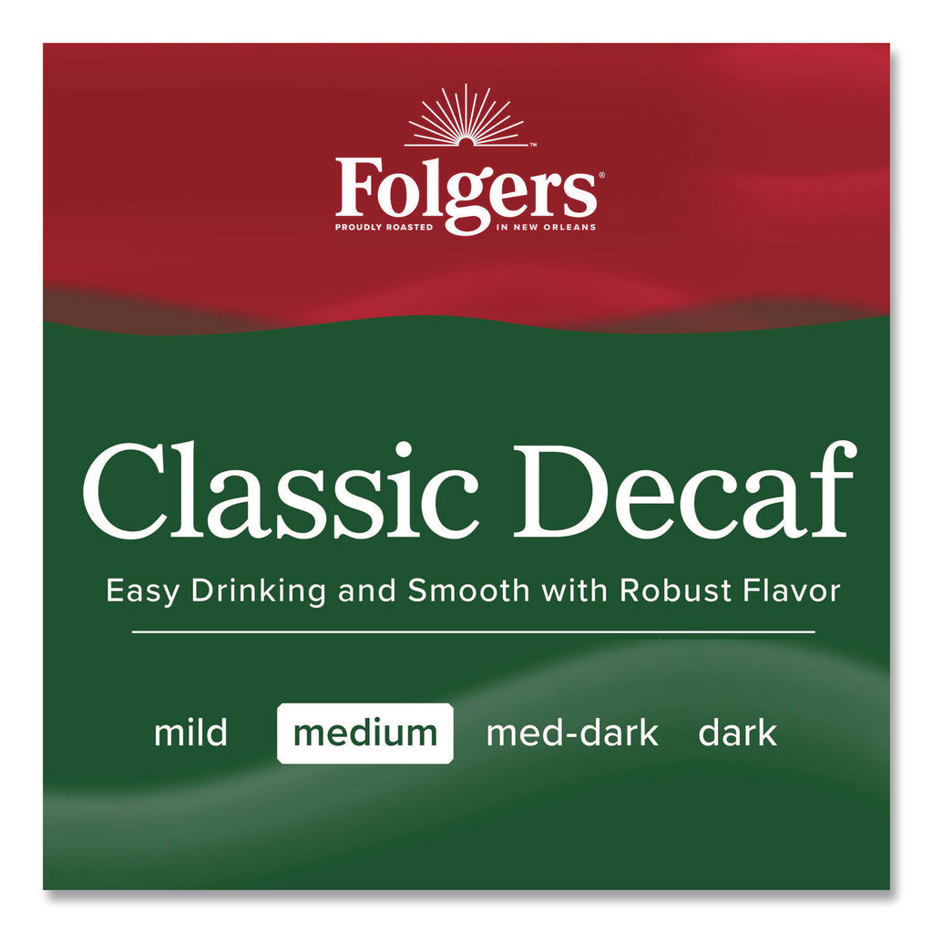 Ground Coffee, Classic Roast Decaffeinated, Ground, 19.2 oz, Can, 6/Carton