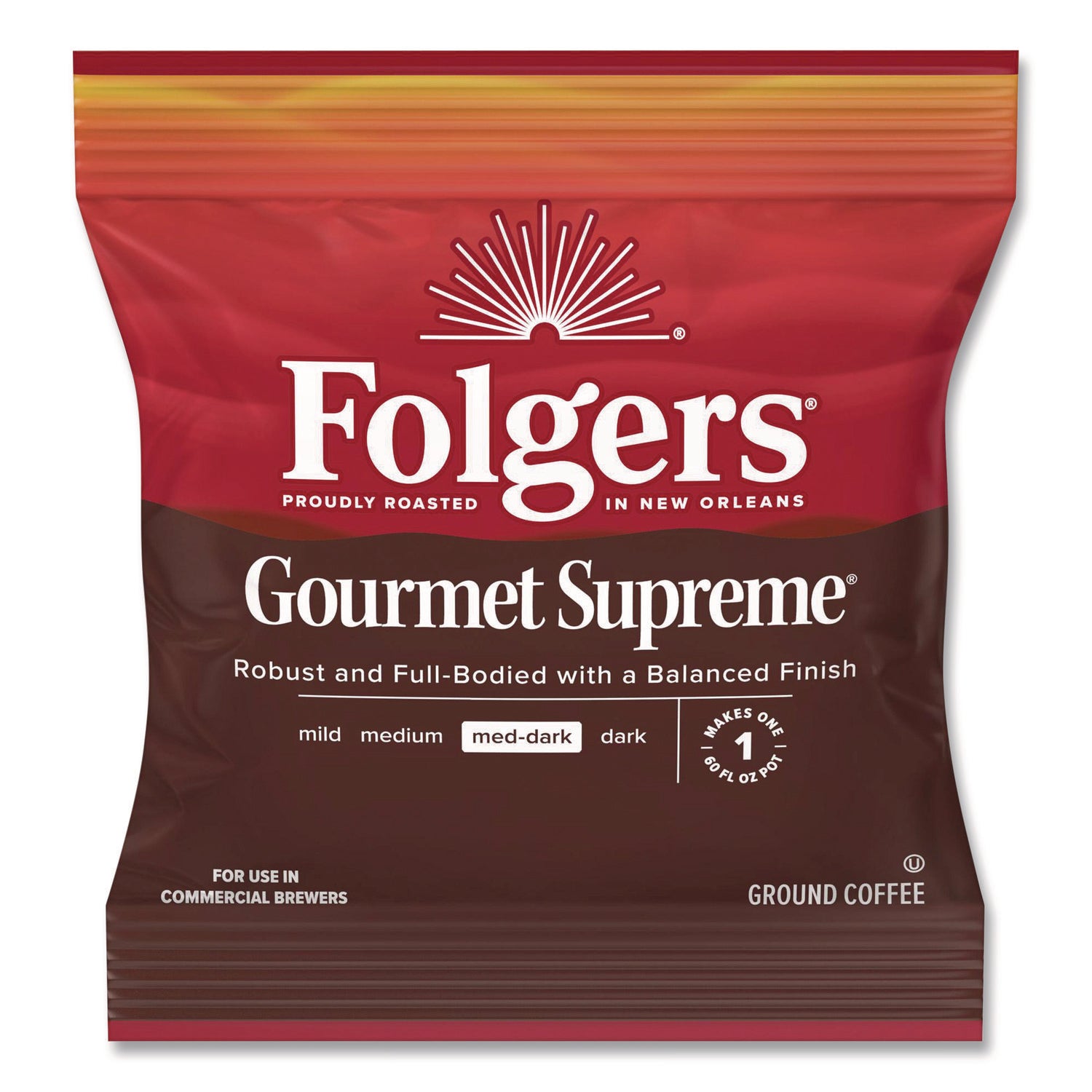 Coffee, Fraction Pack, Gourmet Supreme, 1.75oz, 42/Carton
