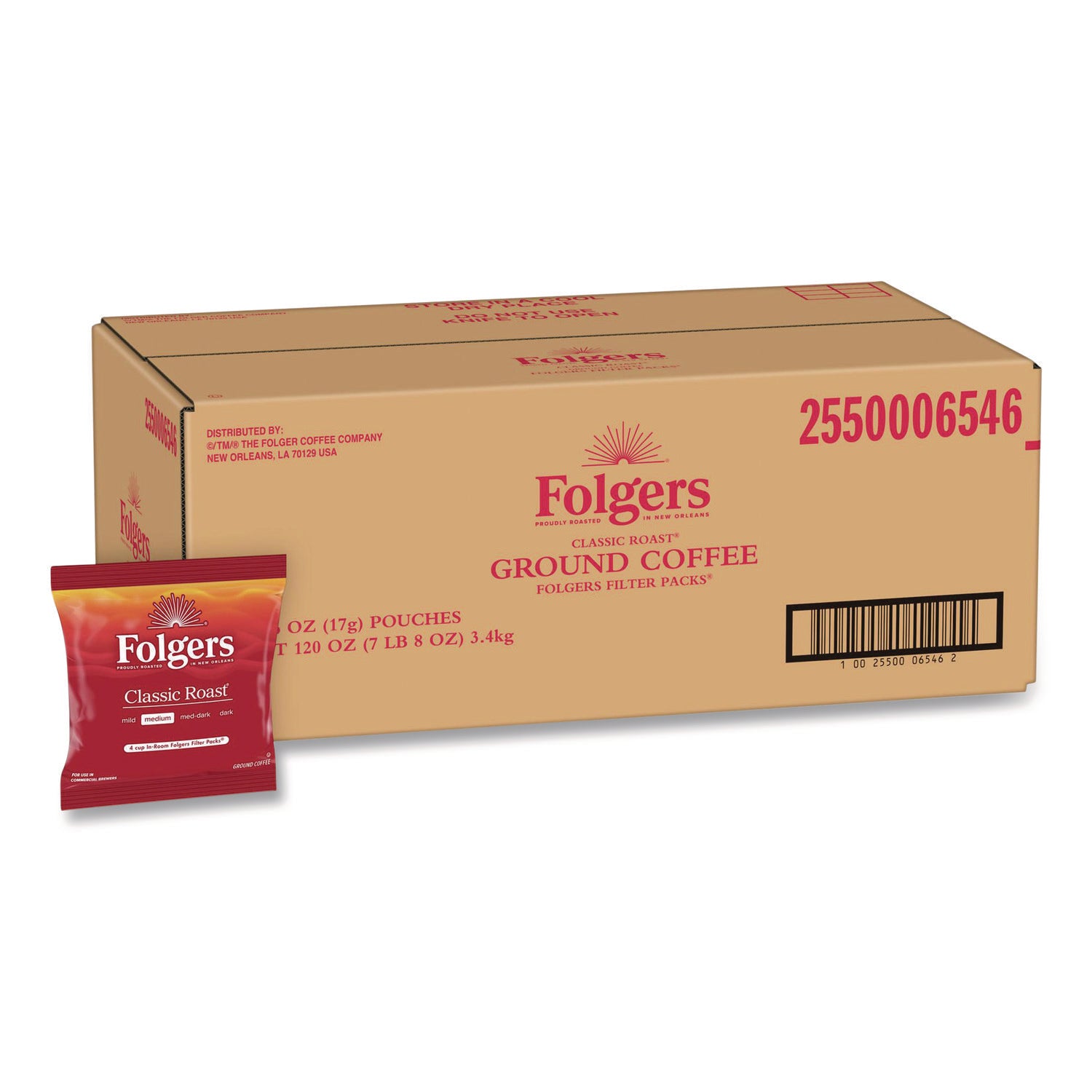 Coffee Filter Packs, Regular, In-Room Lodging, .6oz, 200/Carton