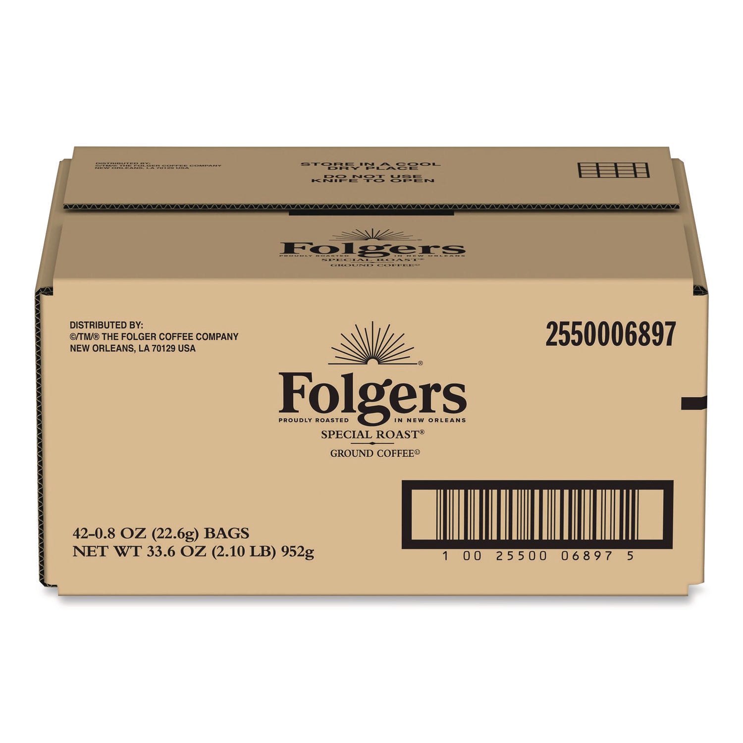 Ground Coffee, Fraction Packs, Special Roast, 0.8 oz, 42/Carton