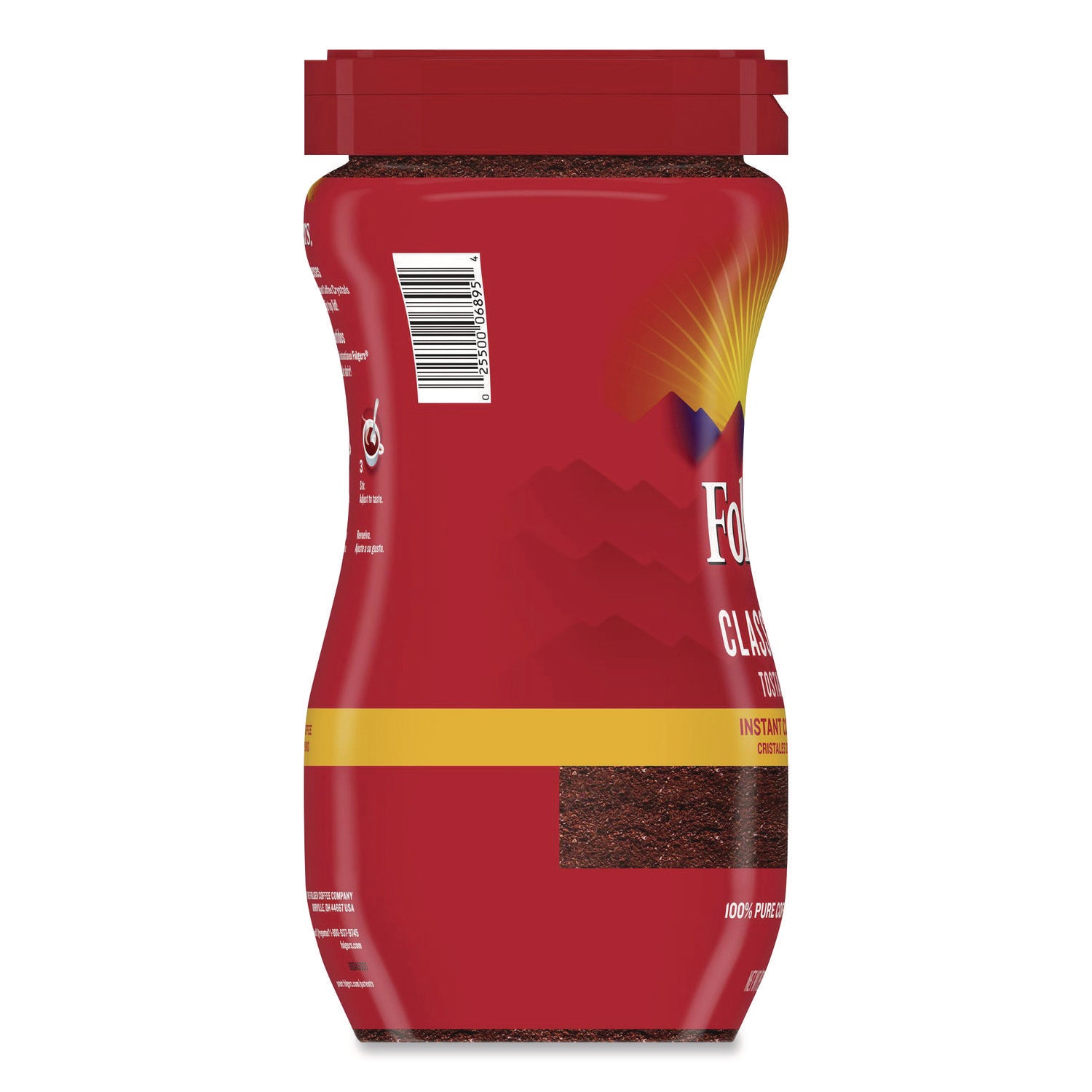 Instant Coffee Crystals, Classic Roast, 16oz Jar