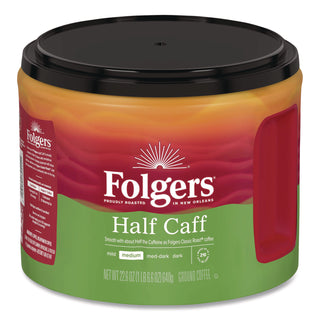 Coffee, Half Caff, 22.6 oz Canister, 6/Carton