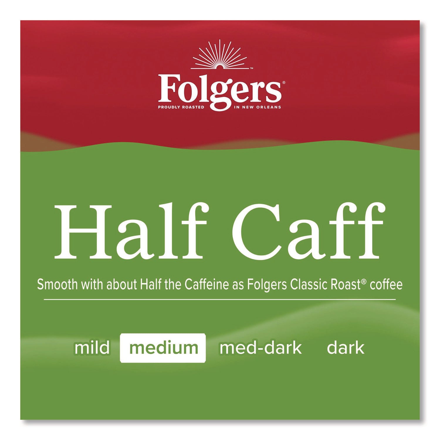 Coffee, Half Caff, 22.6 oz Canister, 6/Carton