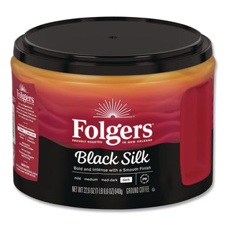Coffee, Black Silk, 22.6 oz Canister, 6/Carton